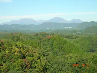 岡城址から久住山を望む 岡城址から久住山を望む